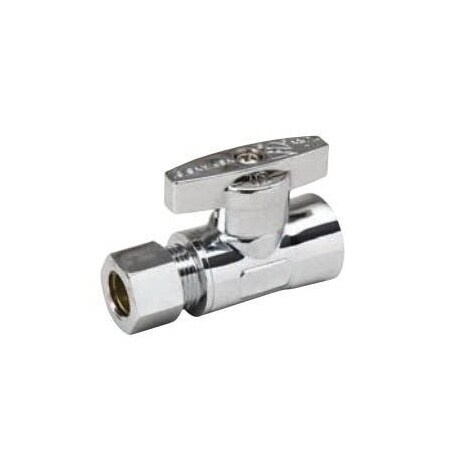 B & K ProLine Ball Valve, 1/2 in Connection, FIP x Compression, Quarter-Turn Actuator, Brass Body 191-233HC